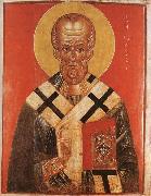 unknow artist Icon of St Nicholas painting